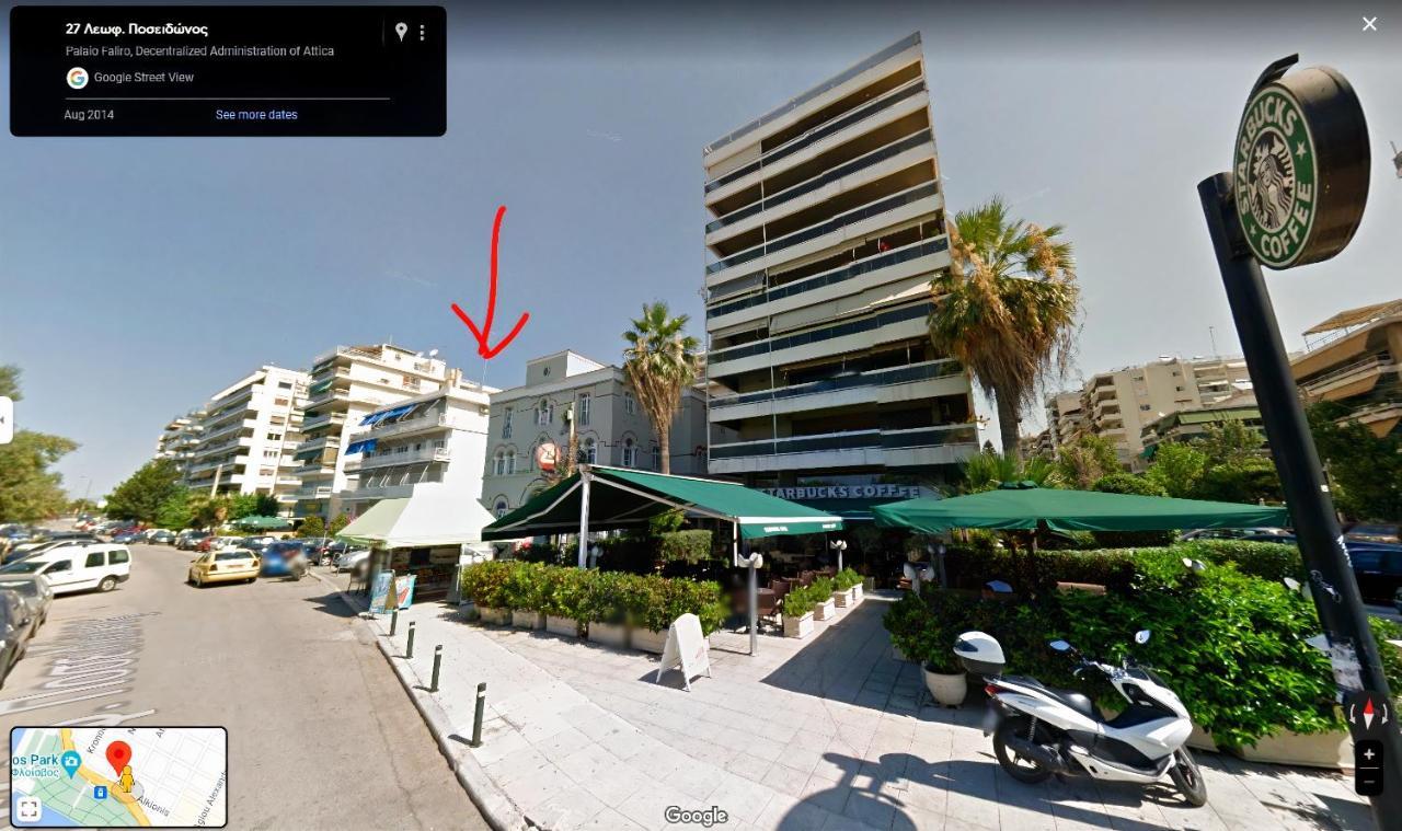 Luxury Seaside Apartment Next To Starbucks Opossite The Beach Park Of Flisvos Atena Exterior foto